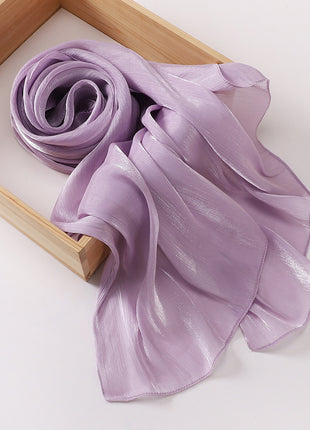 Breathable Cool Island Satin Smooth Silk Toe Scarf