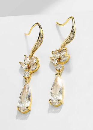 Korean Water Drop Long Earrings