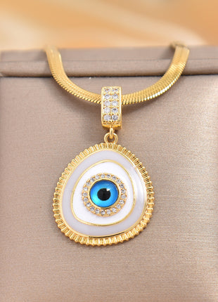 Blue Eye Zircon Necklace