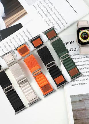 Applicable for Apple Watch Nylon Woven Leather Strap