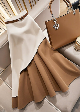 Winter Brown Contrast Skirt