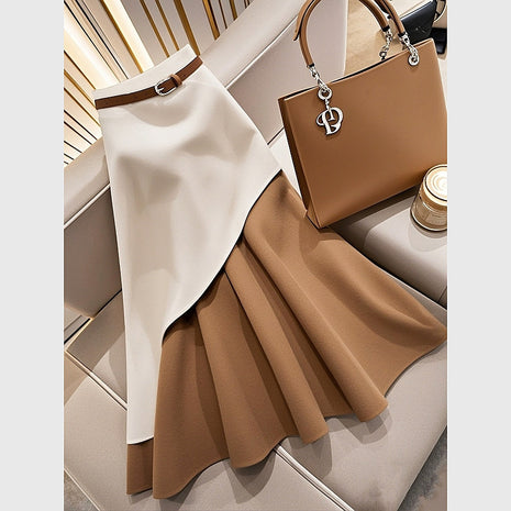 Winter Brown Contrast Skirt