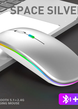 Ultra-thin Wireless Colorful Luminous Charging Mouse