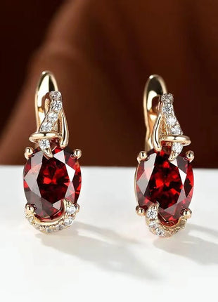 Finely Inlaid Stud Earrings