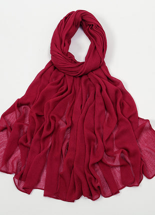 Curling Rayon Wrinkle Scarf Women's Simple Toe Cap