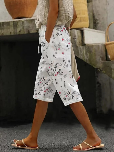 Casual Drawstring Seersucker Pocket Beach Shorts