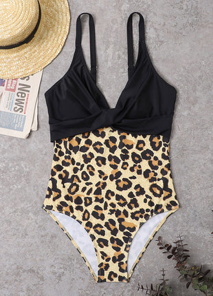 Slimming Color Matching One-piece Swimsuit