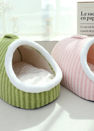 Thickened Three-dimensional Pet Nest Macaron Double-piece Warm to Bore Kennel