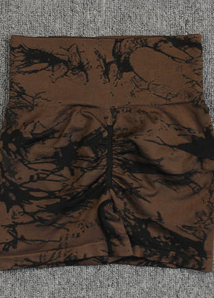 Tie-dye Quick-drying High-waisted Hip-lifting Short