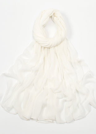 Curling Rayon Wrinkle Scarf Women's Simple Toe Cap