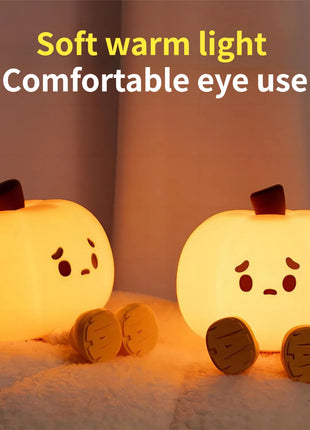 Home Decor Halloween Pumpkin Night Light Soft Silicone Lamp