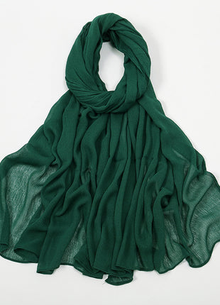 Curling Rayon Wrinkle Scarf Women's Simple Toe Cap