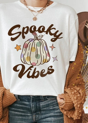 Halloween Funny Ghost Witch Pumpkin Casual Short Sleeve