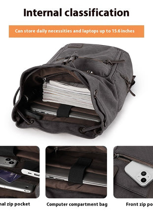 Retro Canvas Backpack Small