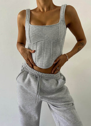 Hooded Sweater & Pants 3-Piece Set