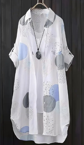 Summer Casual Button-Up Lapel Durable Thigh-Length Cardigan