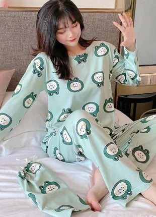 Long Sleeve Autumn Ins Two-piece Pyjamas Set