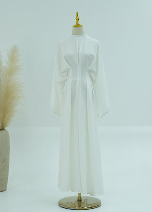 Solid Color Drawstring Sleeve Abaya