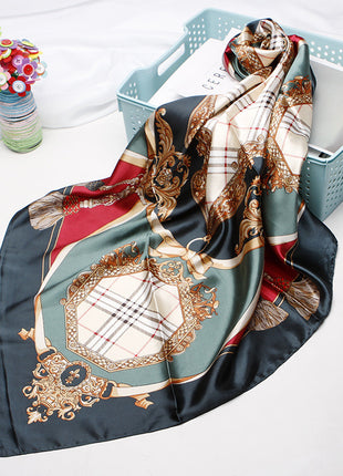 High-end Versatile Vintage Printed Workplace Scarf