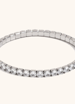 18K Gold-Plated Stainless-Steel Zircon Elastic Bracelet