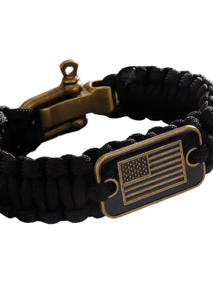 Zinc Alloy Paracord Bracelet
