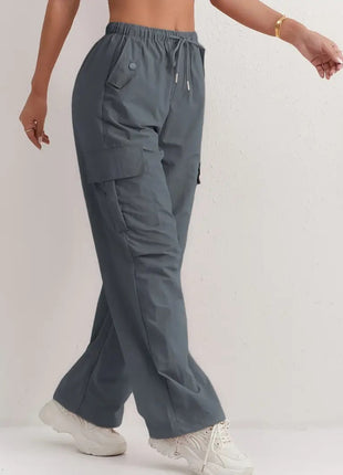 High Waist Drooping Quick-drying Leisure Wide Leg Track Pants