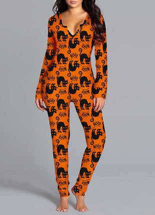 Halloween Long Sleeve One Piece Pyjamas
