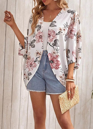 Fashion Without Buckle Batwing Sleeve Coat