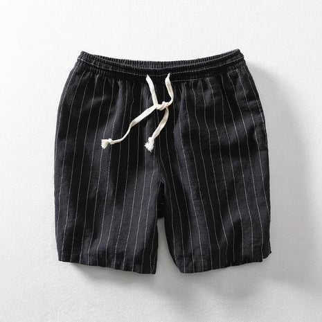 Men's Summer Stripes Pattern Printed Casual Cropped Pants