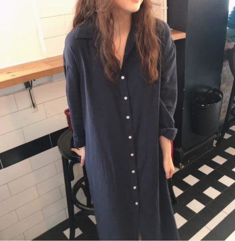 Loose Cotton Linen Long Sleeve Cardigan