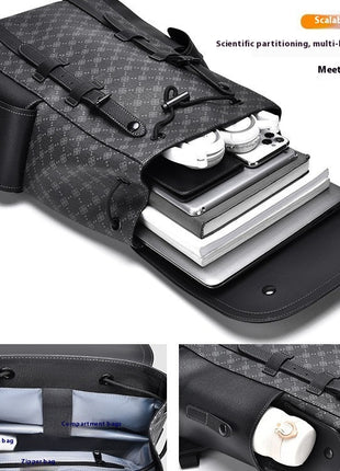 Curved Shoulder Strap New Casual Business Travel Backpack