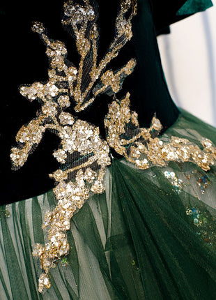 Dark Green Long Banquet Dress