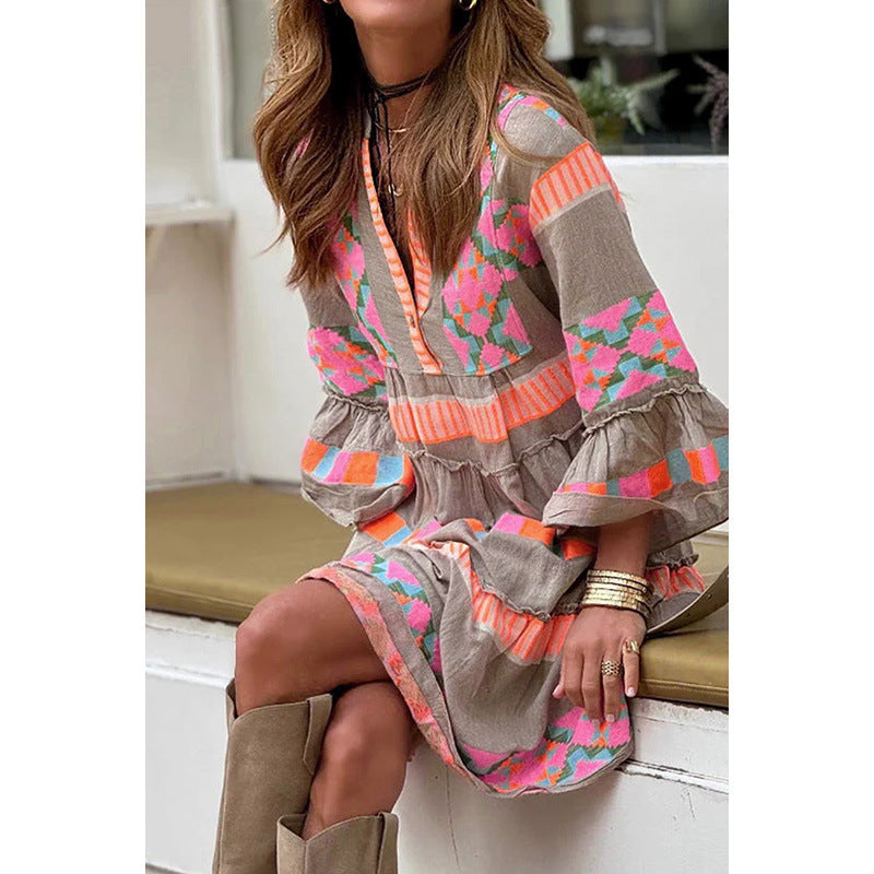 Korean Pullover V-neck Dress