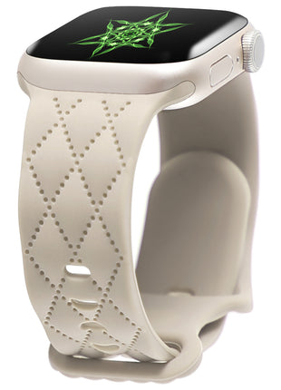 For Watch S9 Texture Silicone Butterfly Buckle Strap Compatible with Apple