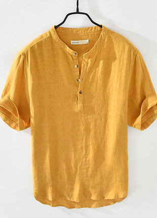 Summer Half Sleeves Cotton & Linen Shirt