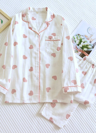 Light Thin Double-layer Cotton Gauze Pyjamas