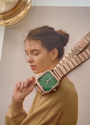 Silver Bamboo Strap Watch