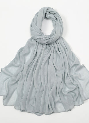 Curling Rayon Wrinkle Scarf Women's Simple Toe Cap