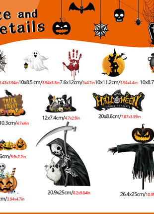 Halloween Magnetic Suction Fridge Stickers Set