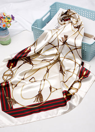 High-end Versatile Vintage Printed Workplace Scarf