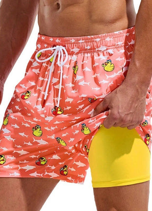 Orange Duck Beach Trunks
