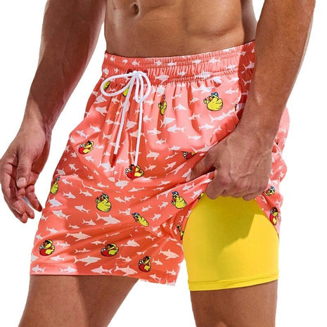 Orange Duck Beach Trunks