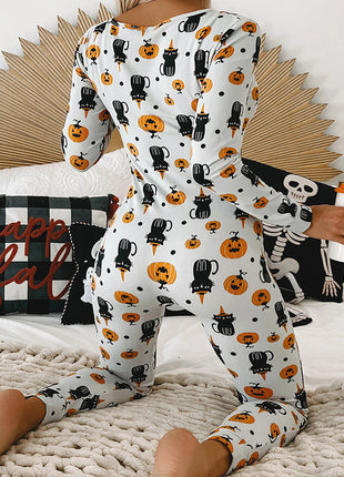 Halloween Long Sleeve One Piece Pyjamas