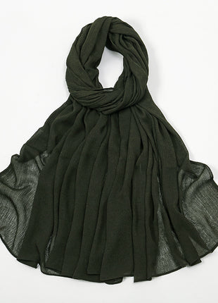 Curling Rayon Wrinkle Scarf Women's Simple Toe Cap