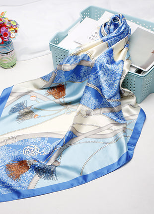 High-end Versatile Vintage Printed Workplace Scarf