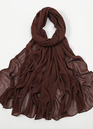 Curling Rayon Wrinkle Scarf Women's Simple Toe Cap