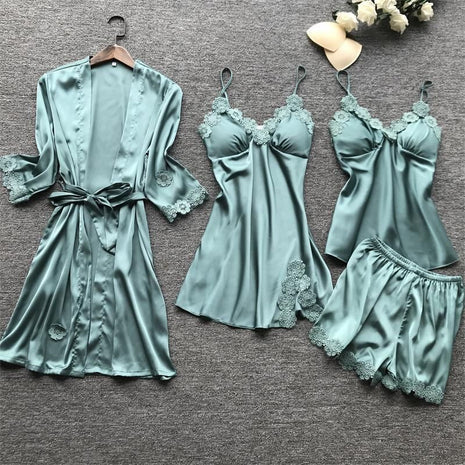 Lace Sleepwear Four-piece Set