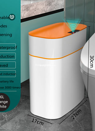 13L / 16L Smart Trash Can IPX5 Waterproof, Waved, Kick & Knee Induction with Lid