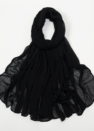 Curling Rayon Wrinkle Scarf Women's Simple Toe Cap