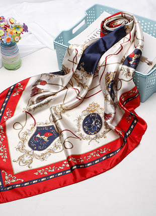 High-end Versatile Vintage Printed Workplace Scarf